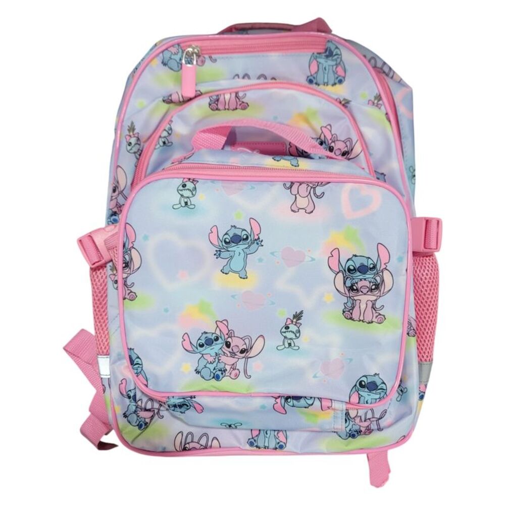 Kids Licensed 16" Reflective Backpack & Insulated Lunch Set, Lilo & Stitch